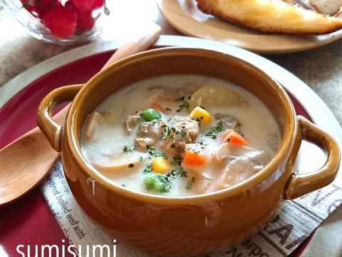 簡単!あさりとツナの豆乳クラムチャウダー